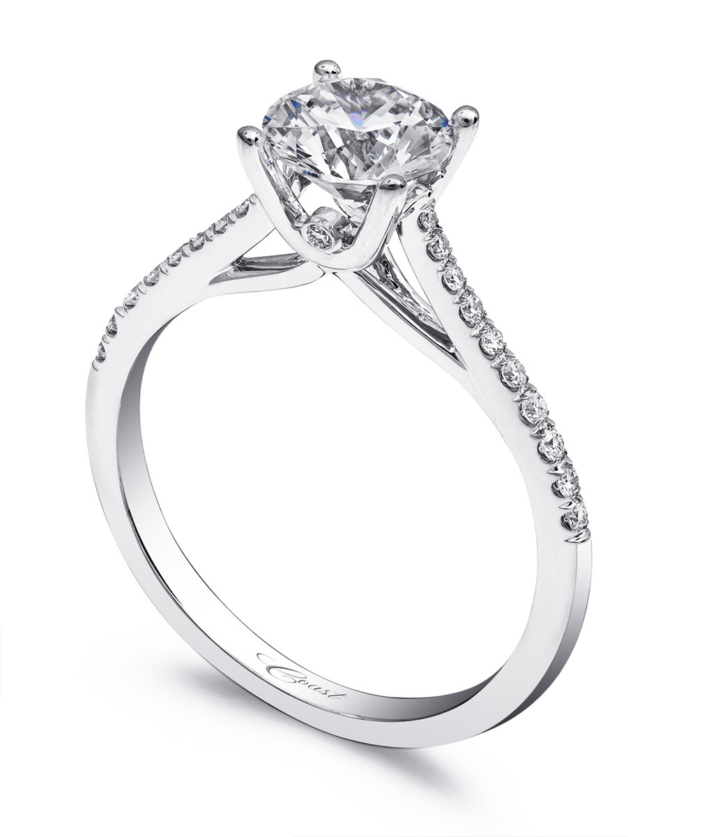 Charisma Engagement Ring - Classic, Petite Diamonds